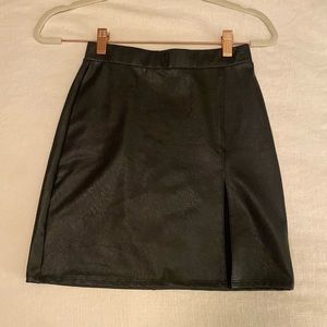 Naked Wardrobe Leather Skirt with Slit